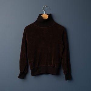 3/$10- Vintage brown velour turtleneck